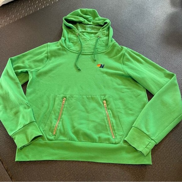 Aviator Nation Tops - Aviator Nation Ninja Hoodie, Green, L